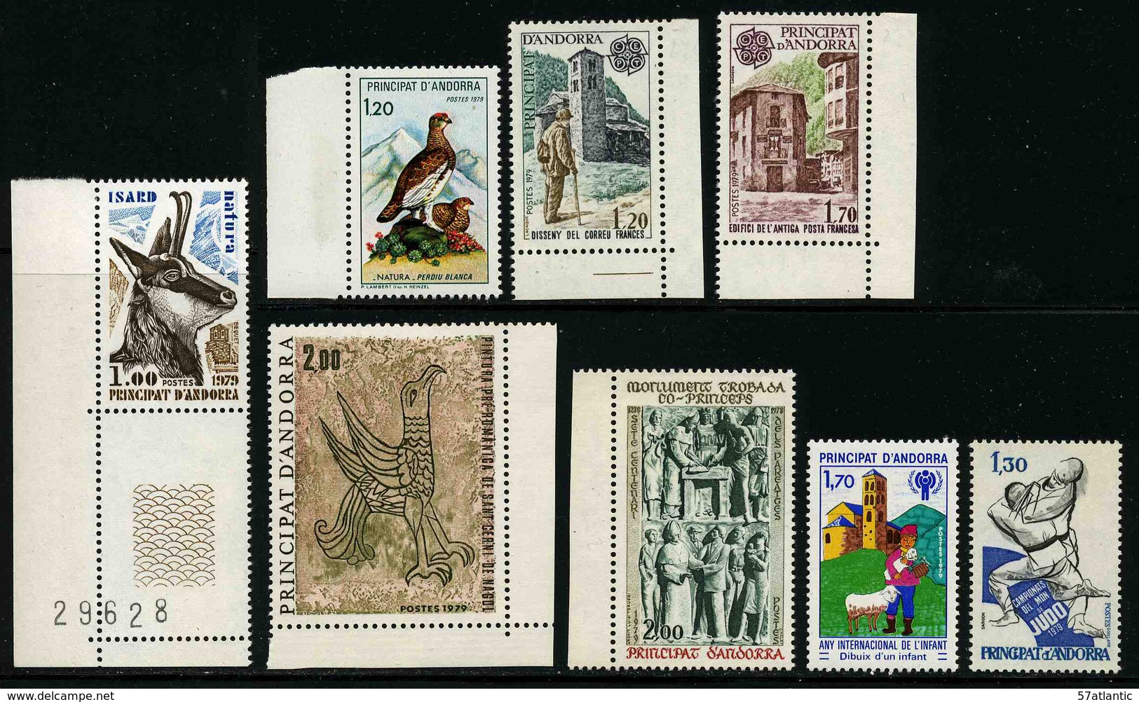 ANDORRE FRANCAIS - ANNEE COMPLETE 1979 - YT 274 à 281 ** -  TIMBRES NEUFS ** - Ganze Jahrgänge