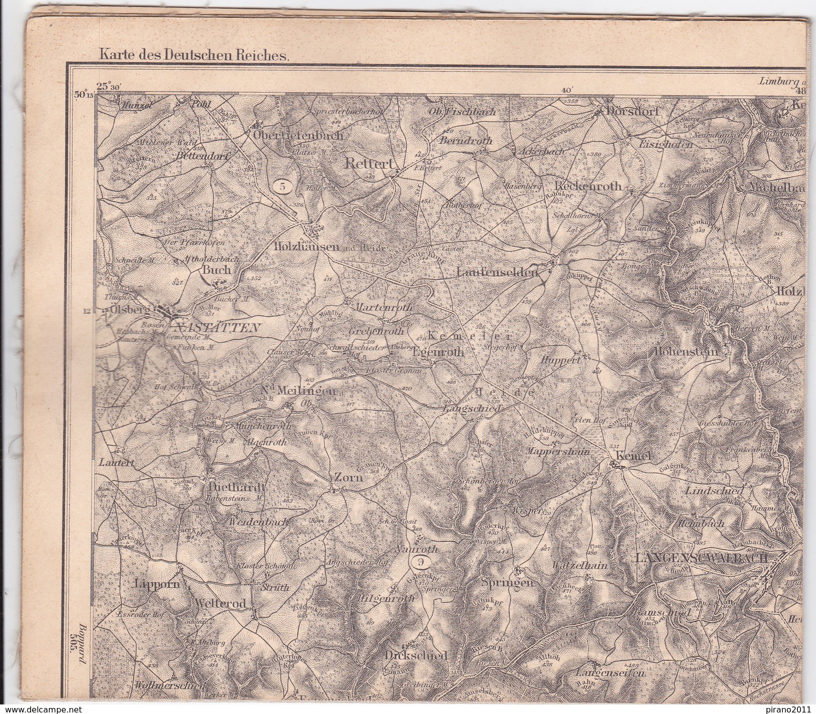 Karte Des Deutschen Reiches; Nr. 506 Wiesbaden - Mapas Geográficas