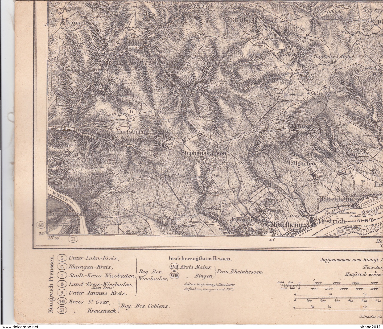 Karte Des Deutschen Reiches; Nr. 506 Wiesbaden - Mapas Geográficas