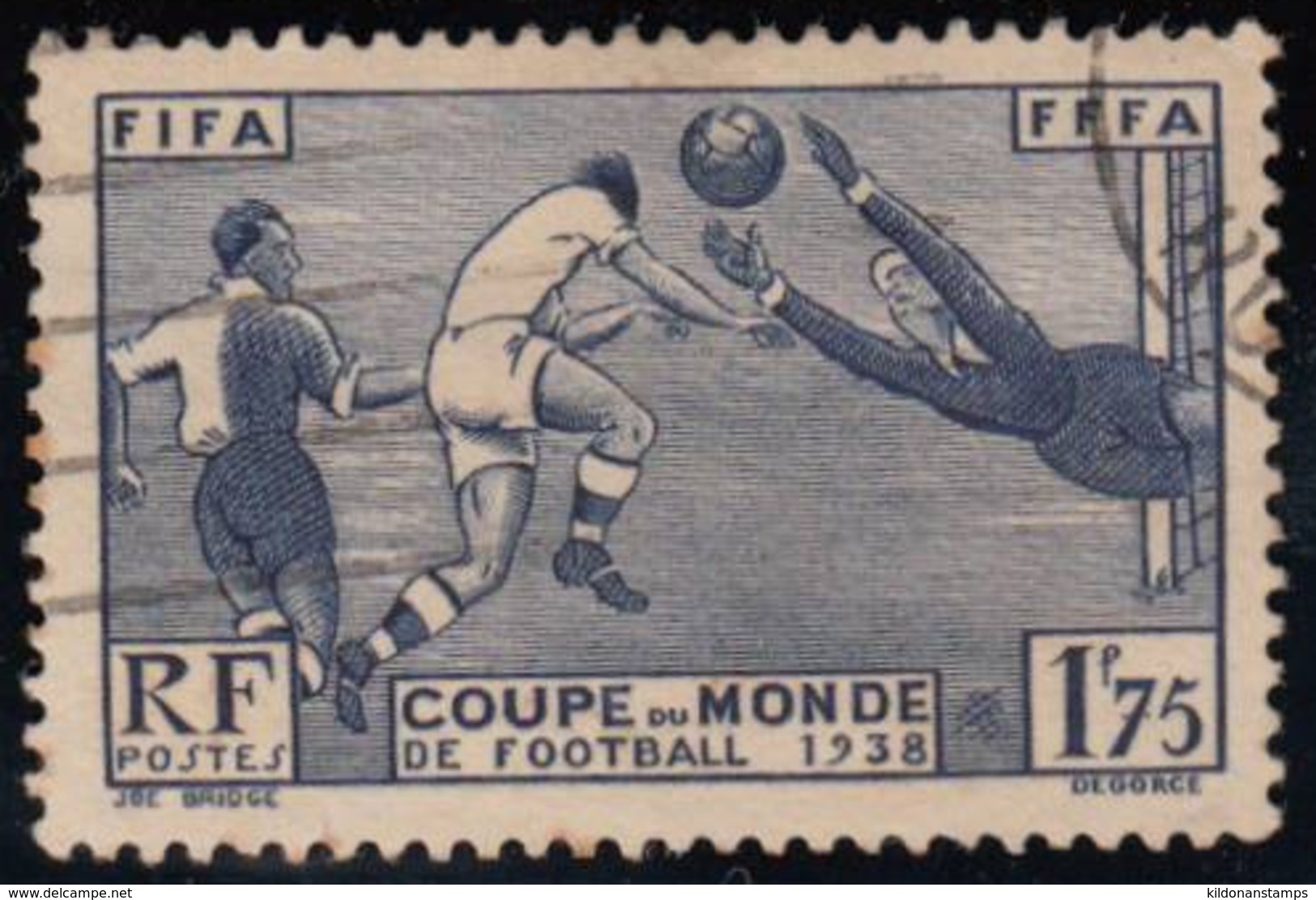 France 1938 World Cup, Cancelled, Sc# 349 - Used Stamps