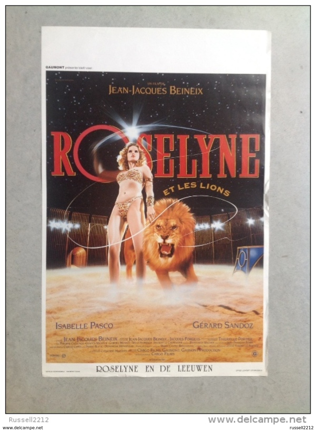 ISABELLE PASCO "Roselyne Et Les Lions"Gérard Sandoz Cirque 1989 Affiche Ancienne - Plakate & Poster