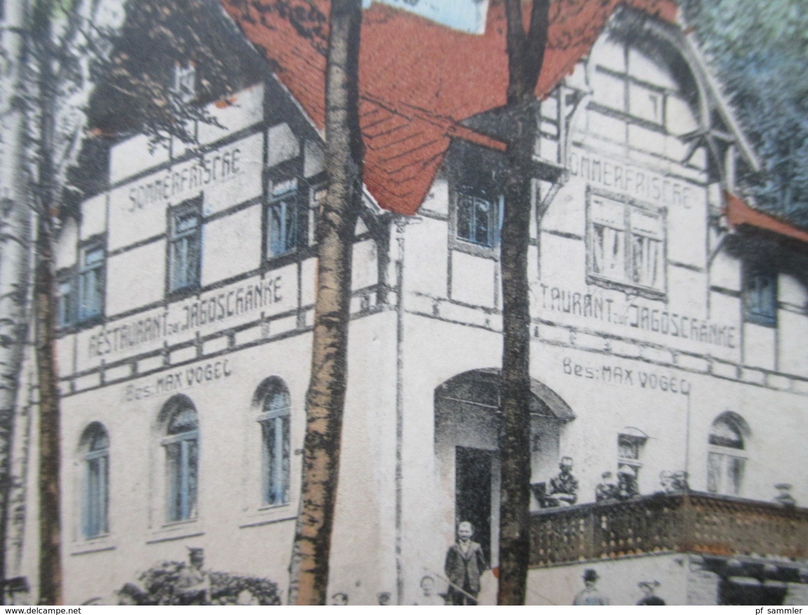 AK 1922 Sommerfrische Restaurant Zur Jagdschenke Besitzer Max Vogel. Bahnpost Meinersdorf - Schönfeld - Hotels & Gaststätten