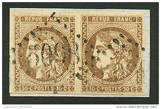 Paire Du 30c BORDEAUX(n&deg;47) Obl. GC 5098 De SMYRNE Sur Fragment. TB. - Sonstige & Ohne Zuordnung