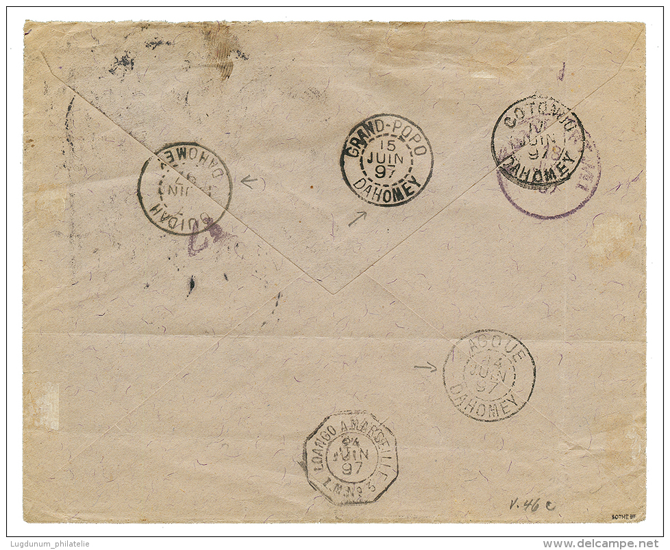 1897 ALLEMAGNE 5pf(x4) Un Ex. Pd Obl. KLEIN-POPO Sur Enveloppe ( WESLEYANISCHE MISSION KLEIN-POPO ) Pour STUTTGART. Vers - Other & Unclassified