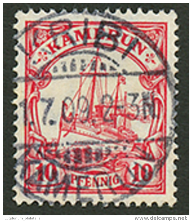 10pf Canc. KRIBI (mit Stundenangabe). Very Rare Cancellation (ARGE = 600&euro;). Superb. - Other & Unclassified