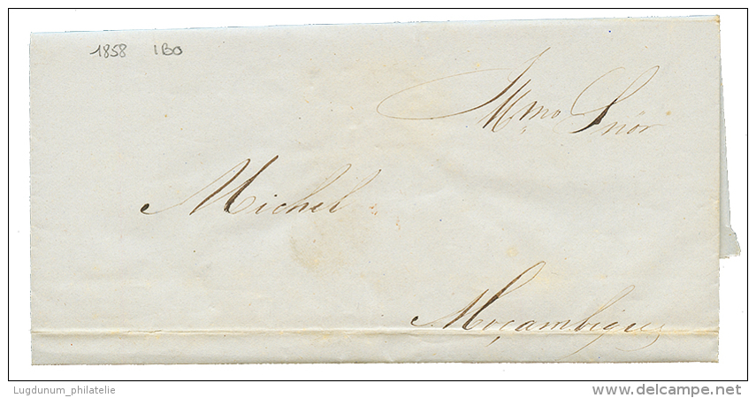 "IBO" : 1858 Entire Letter Datelined "IBO 24 Septembre 1858" To MOZAMBIQUE. Very Scarce. Superb. - Mosambik