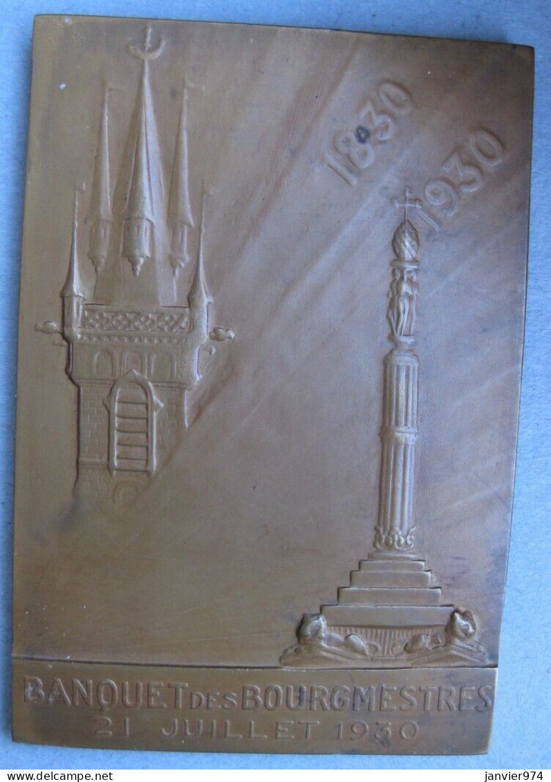 Médaille Banquet Des Bourgmestres 1930, Albert I, Par DEVREESE - Otros & Sin Clasificación