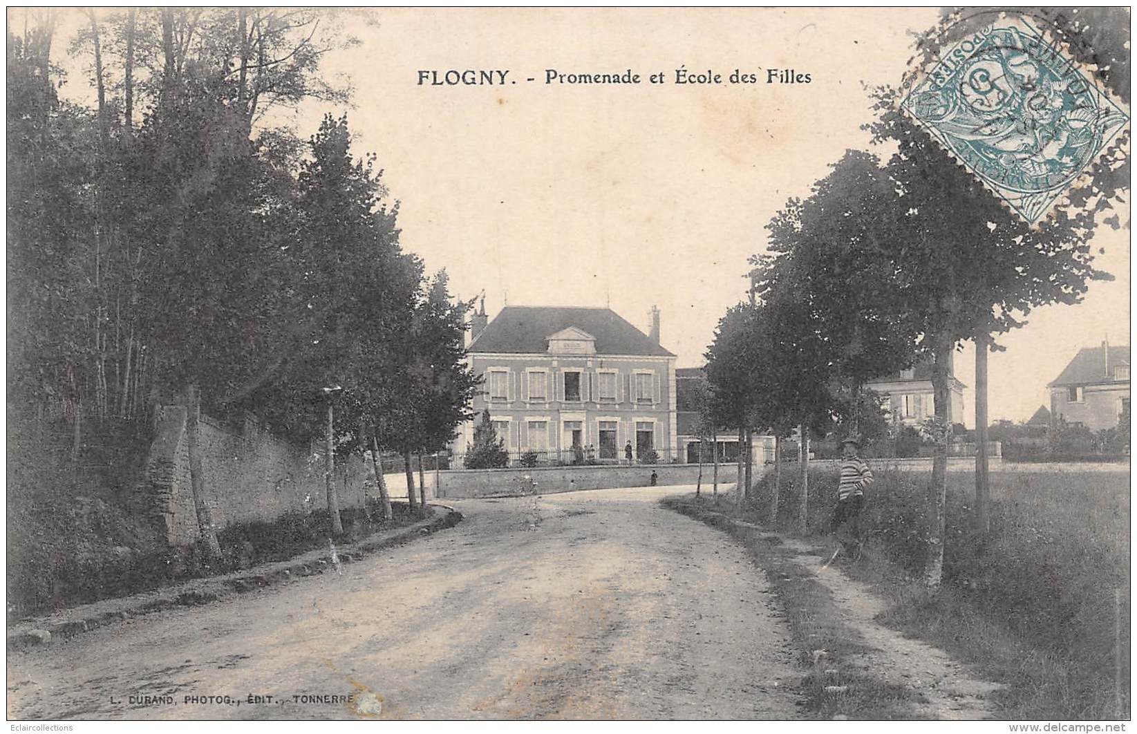 Flogny       89     Promenade Et Ecole Des Filles     (Voir  Scan) - Flogny La Chapelle