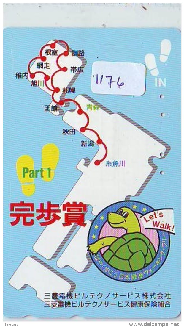 Télécarte Japon * TORTUE  (1176)  PHONECARD JAPAN * TURTLE * TELEFONKARTE * SCHILDKRÖTE * SCHILDPAD - Turtles
