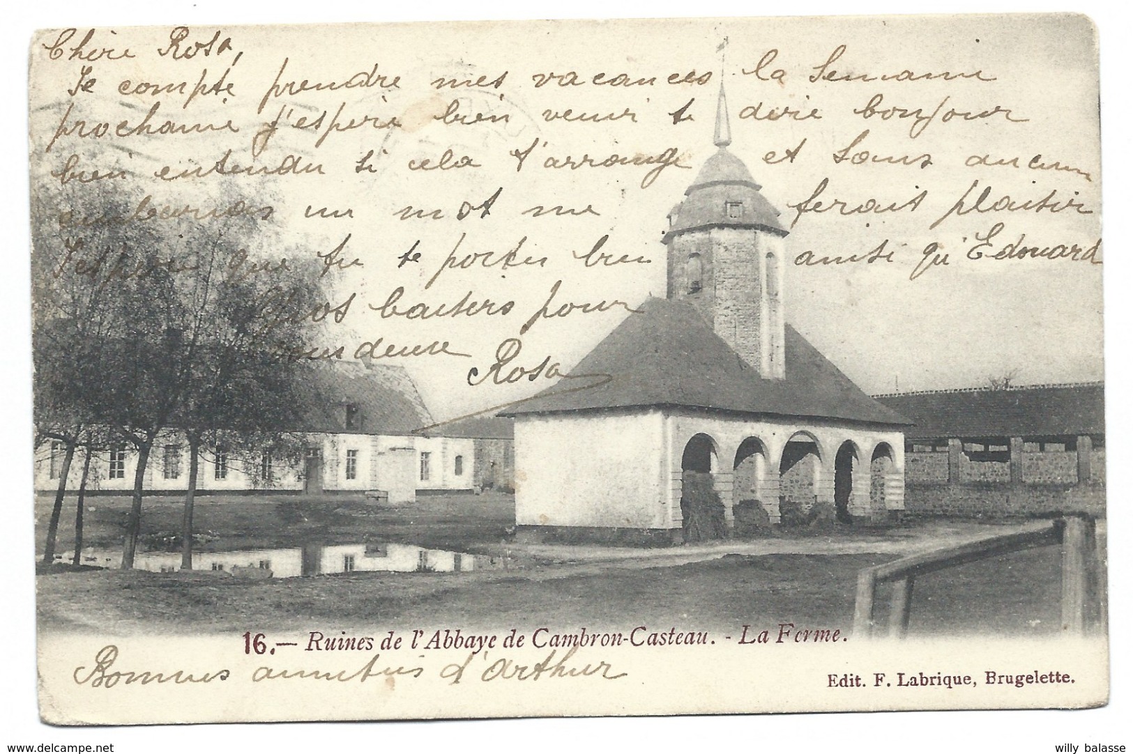 +++ CPA - Ruines De L'Abbaye De CAMBRON CASTEAU - La Ferme  // - Brugelette