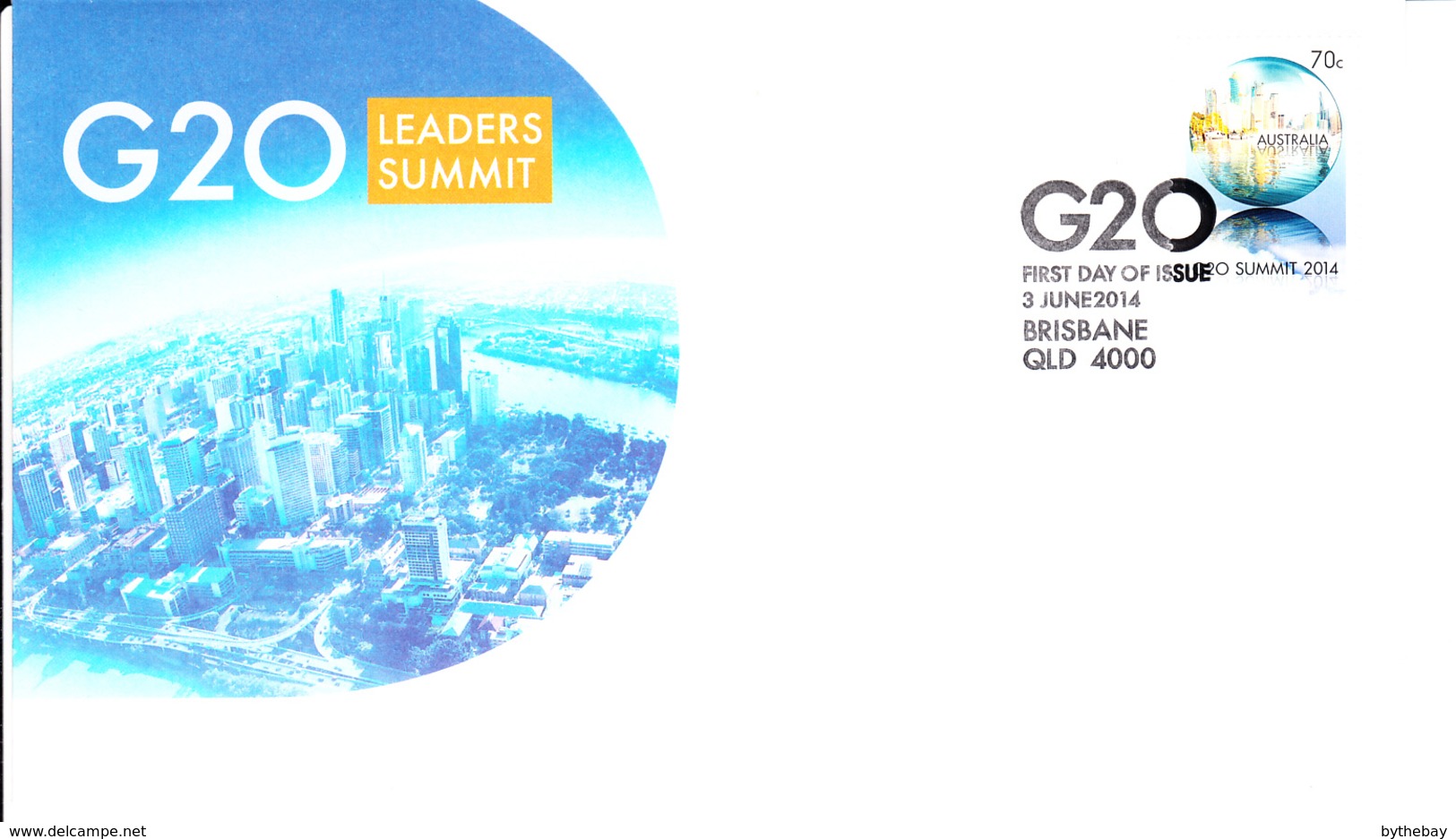 Australia FDC 2014 70c G20 Leaders Summit, Brisbane - Premiers Jours (FDC)