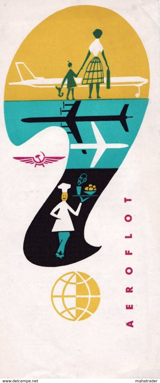 Vintage Soviet Aeroflot Instructions Transportation Rules Manuals Brochures In English - 21x9.5 Cm - Manuels
