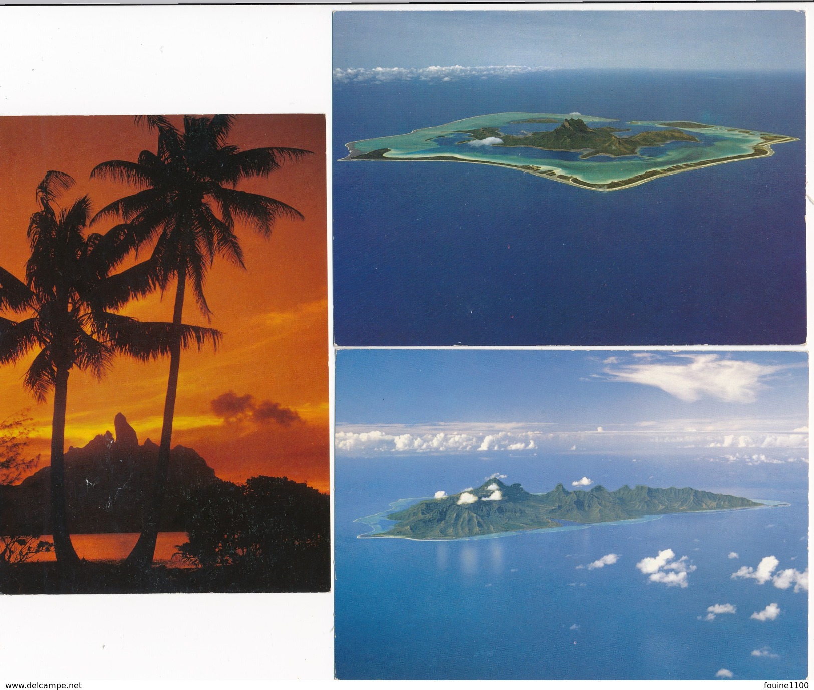 lot de 52 cartes ( format 15 x 10 cm ) de TAHITI  ( bora bora papeete moorea )  ( recto verso )