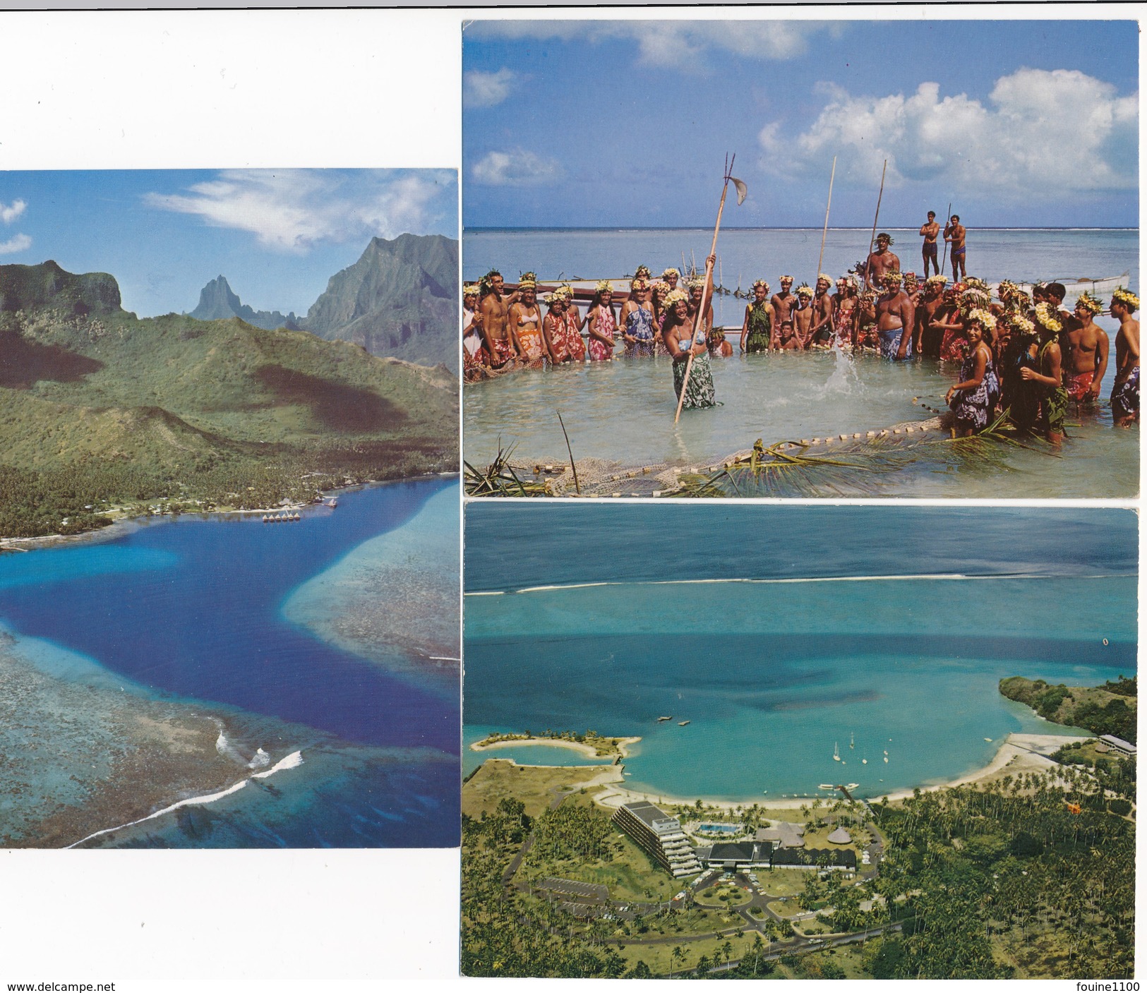 lot de 52 cartes ( format 15 x 10 cm ) de TAHITI  ( bora bora papeete moorea )  ( recto verso )