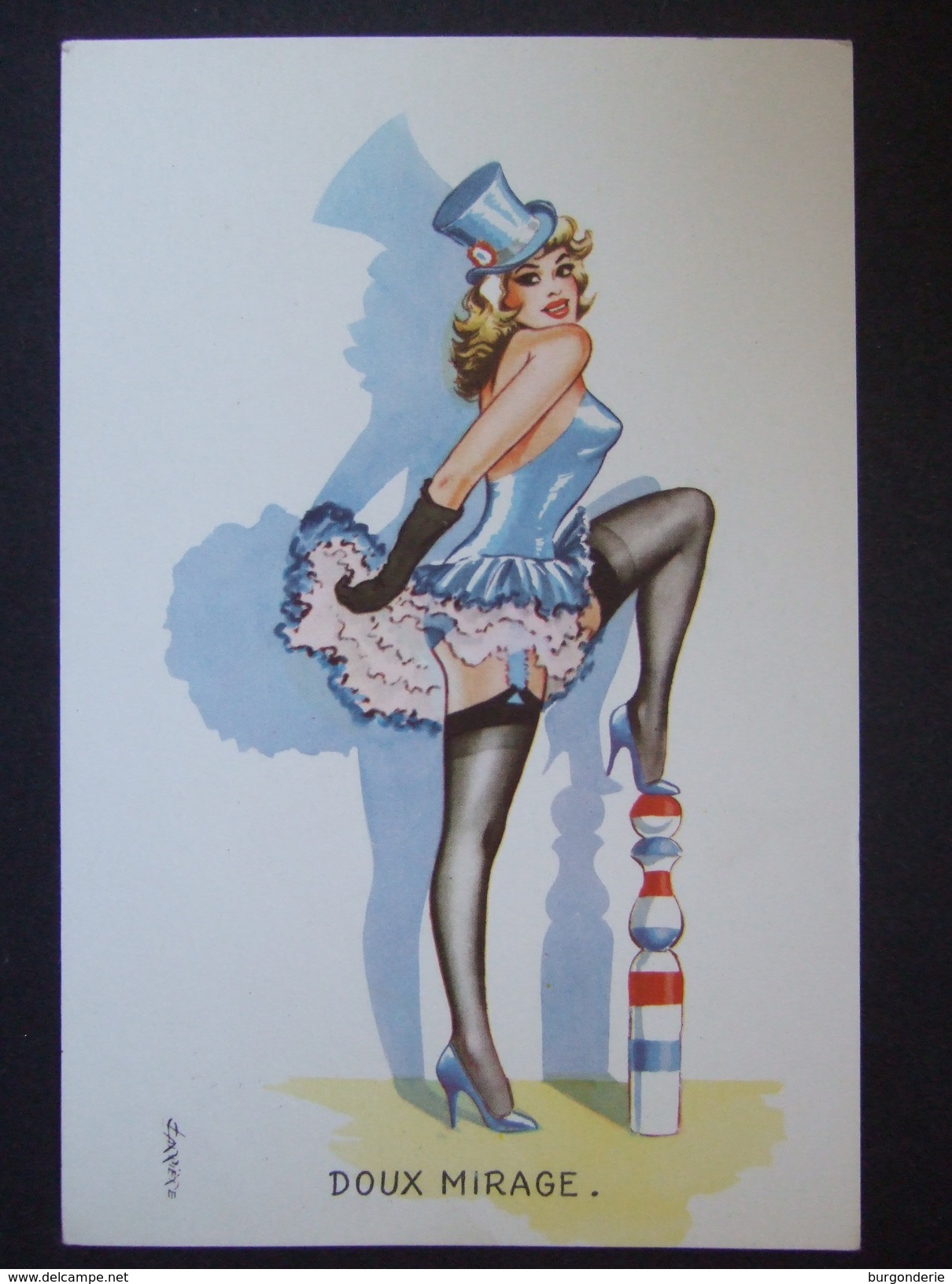 CARRIERE ILLUSTRATEUR / DOUX MIRAGE / PIN'UP AU CHAPEAU / PHOTOCHROM N°111 - Carrière, Louis