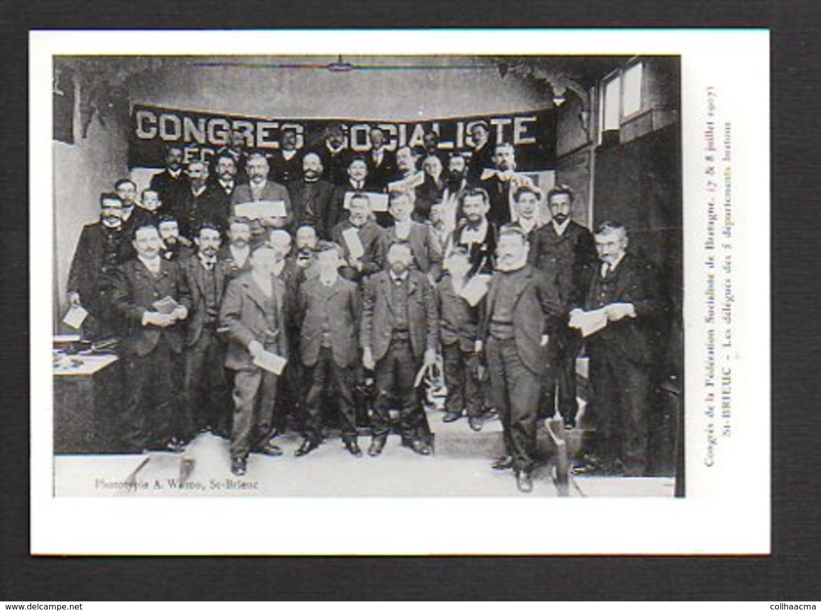 22  St Saint Brieuc / Congrès Fédération Socialiste De Bretagne 1907 / Photo Copie Print ( Fond Neudin ) - Saint-Brieuc