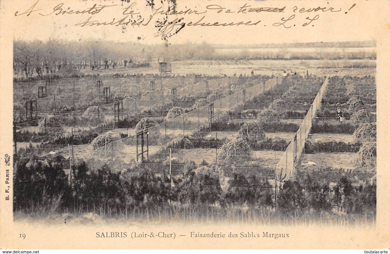 CPA 41 SALBRIS FAISANDERIE DES SABLES MARGAUX 1904 - Salbris