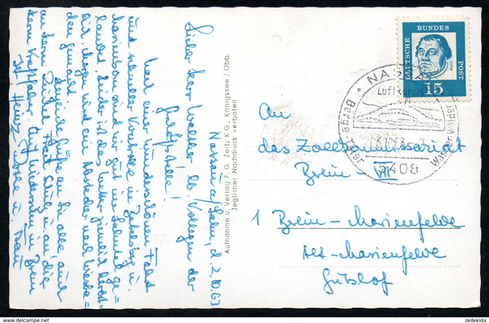 9412 - Alte Foto Ansichtskarte - Nassau - Gel 1963 Sonderstempel - Zeitz - Nassau