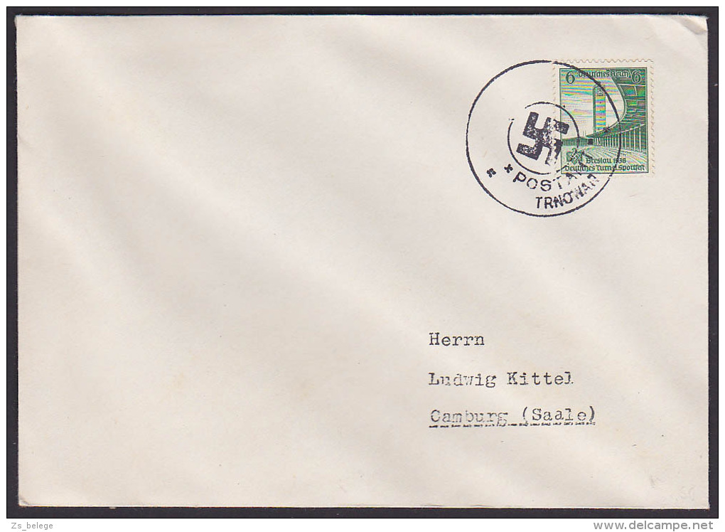 Trnowar  Postamt Trnowa Sudetenland 1938 Aushilfsstempel Aptiert - Sudetenland