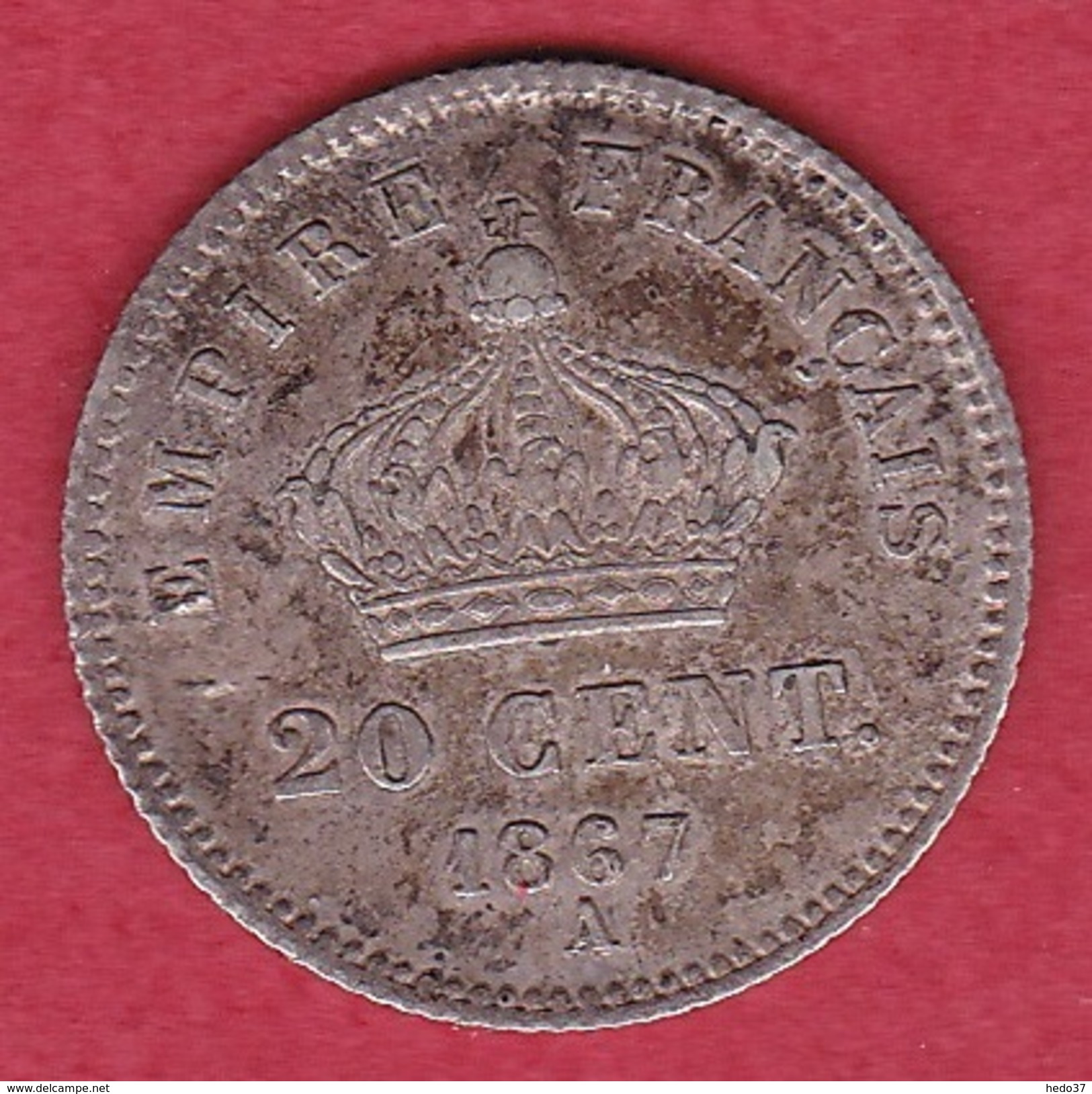 France 20 Centimes Napoléon III Tête Laurée 1867 A - 20 Centimes