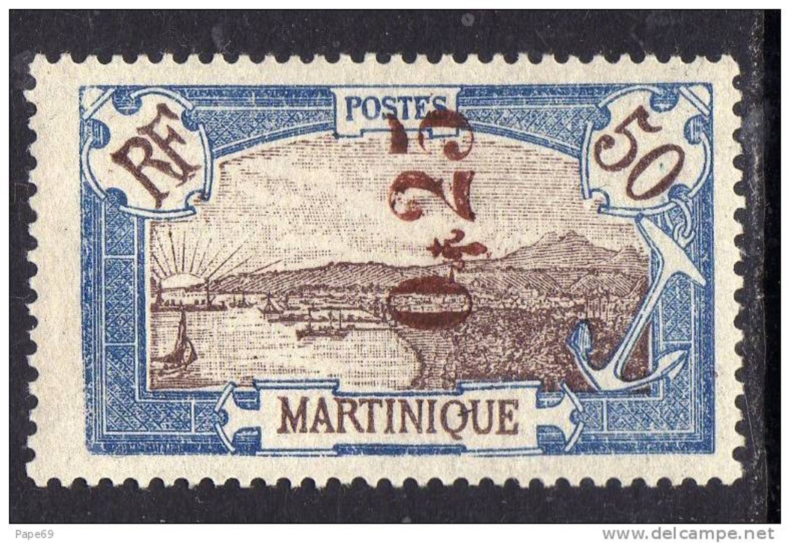 Martinique N° 110 XX Timbres Surchargés : 25 C. Sur 50 C., Sans Charnière, TB. - Andere & Zonder Classificatie