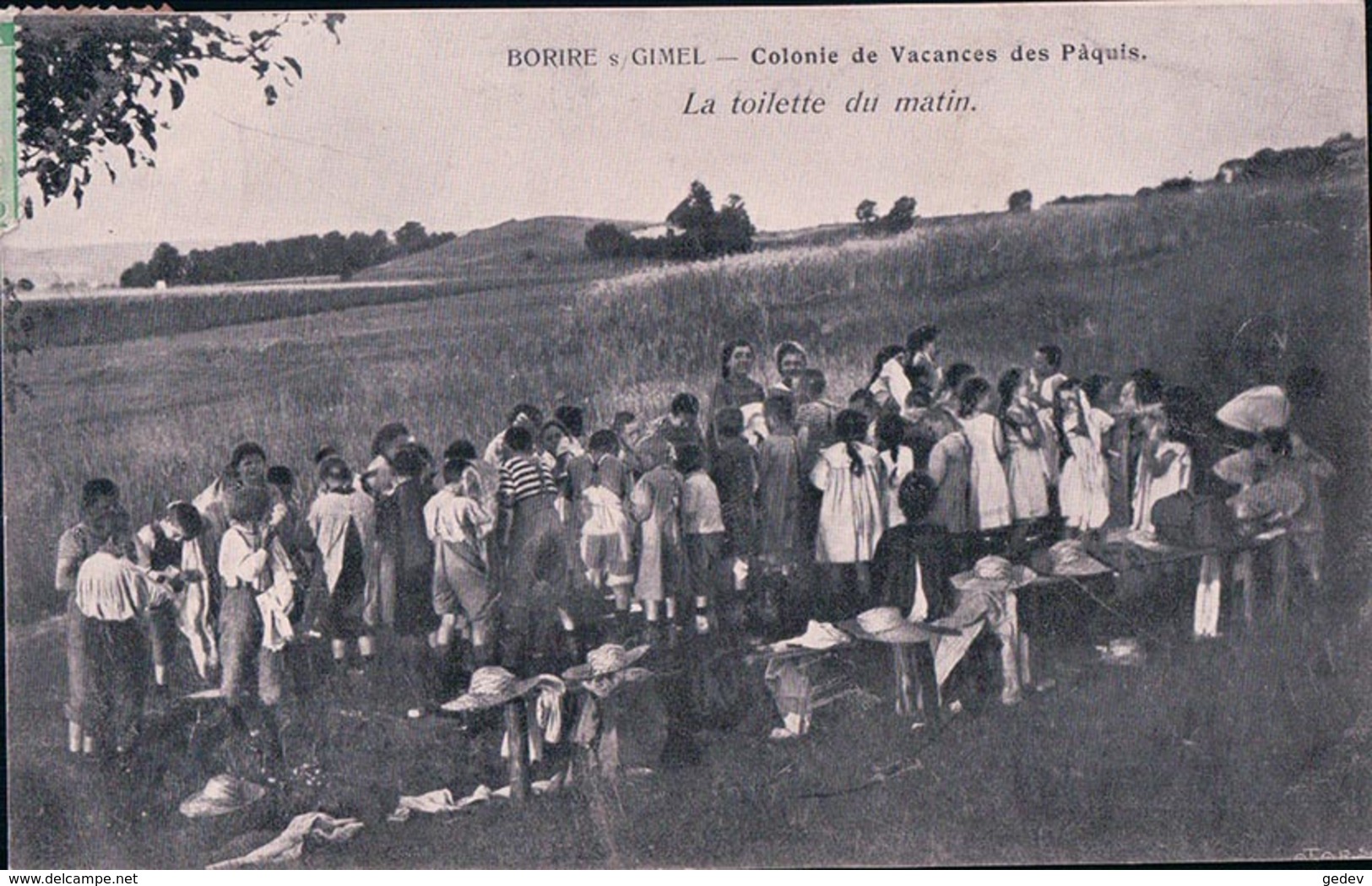 Borire Sur Gimel, Colonie De Vacances Des Pâquis, La Toilette Du Matin (25.4.08) - Gimel