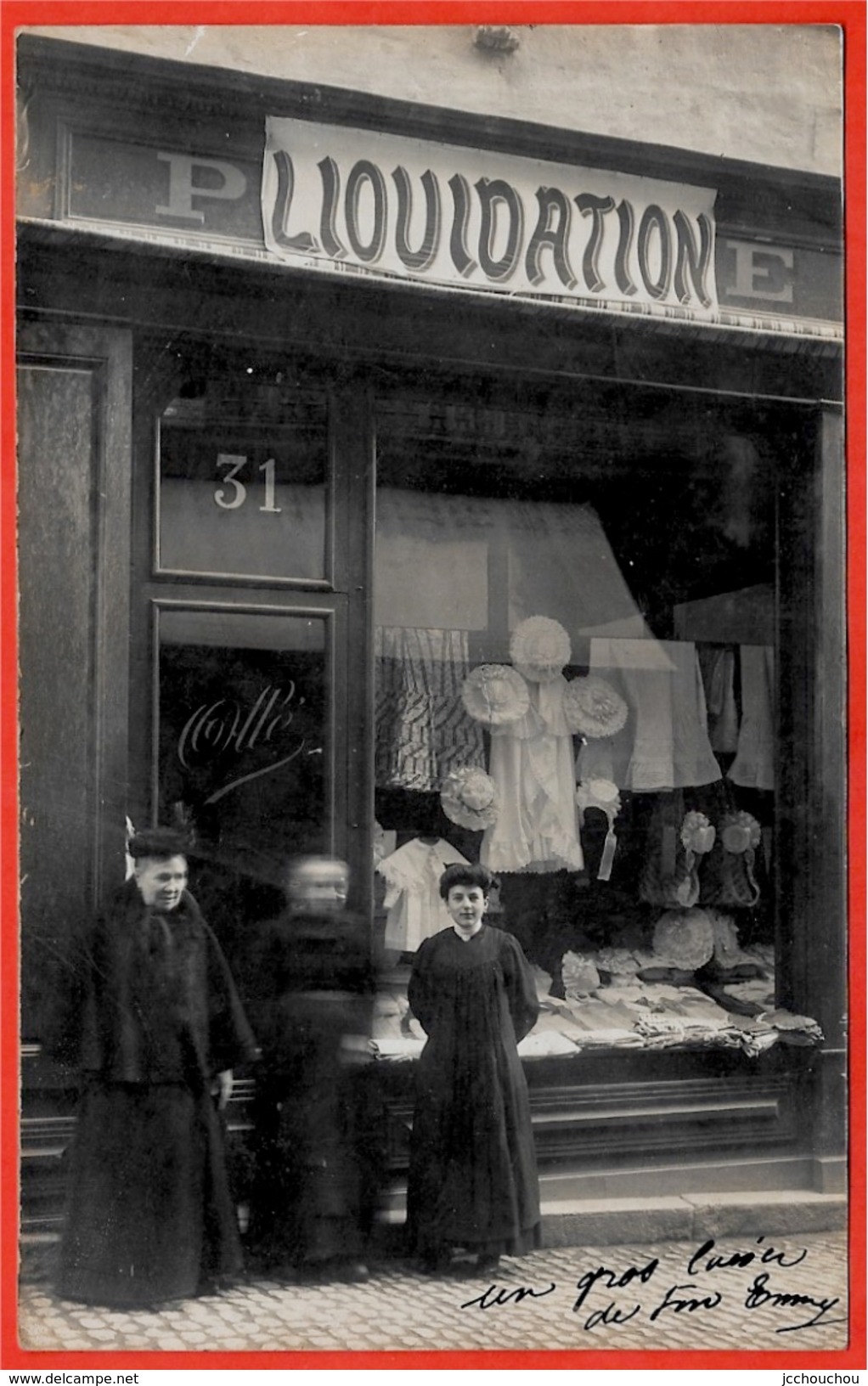 CPA CARTE-PHOTO - Le Magasin OLLE (d'Habillement) Est En Liquidation ... à Localiser ** Mode - Magasins