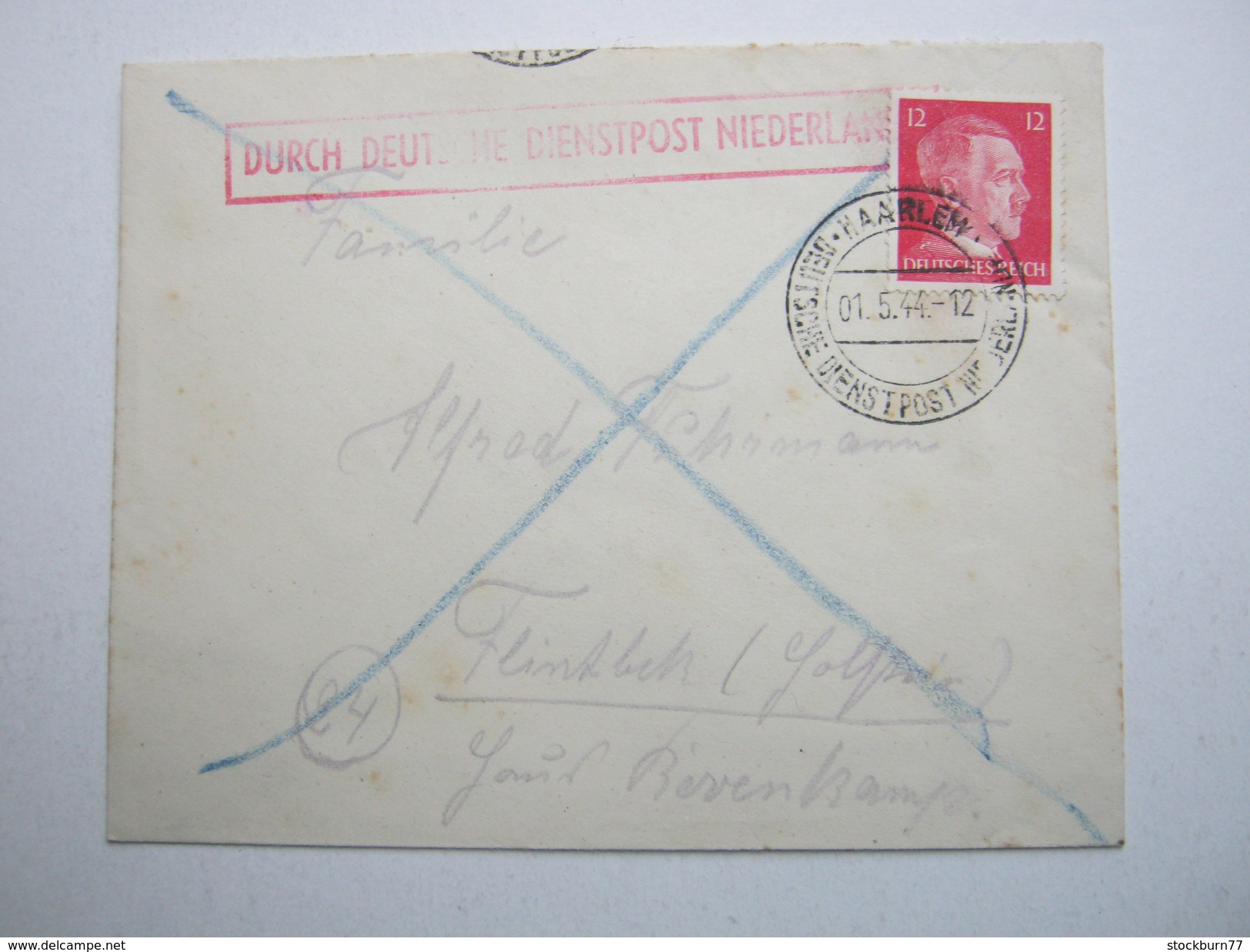 1944 , HAARLEM , Dienstpost Niederlande , Brief Der Schiffsmaschinenwerk In Haarlem - Brieven En Documenten