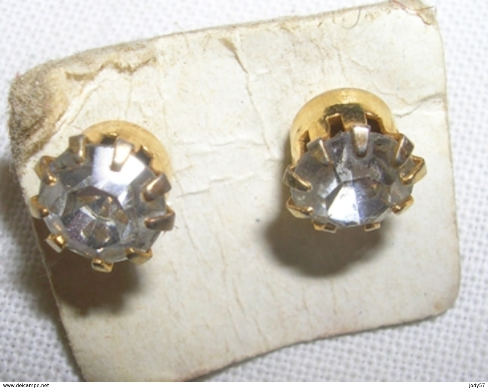 ORECCHINI IN METALLO - CHIODINO CON BRILLANTINO - Aretes