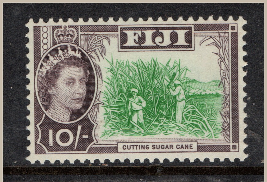 FIJI  1962    "10/-  - Cutting Sugar Cane"   MNH   (**) - Fiji (1970-...)