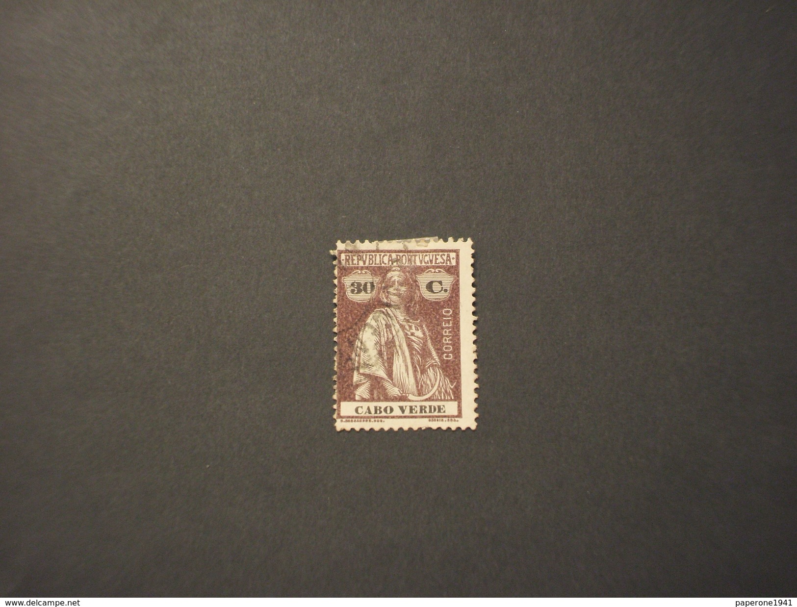 CABO VERDE - 1913/21 CERES 30 C. - TIMBRATO/USED - Isola Di Capo Verde