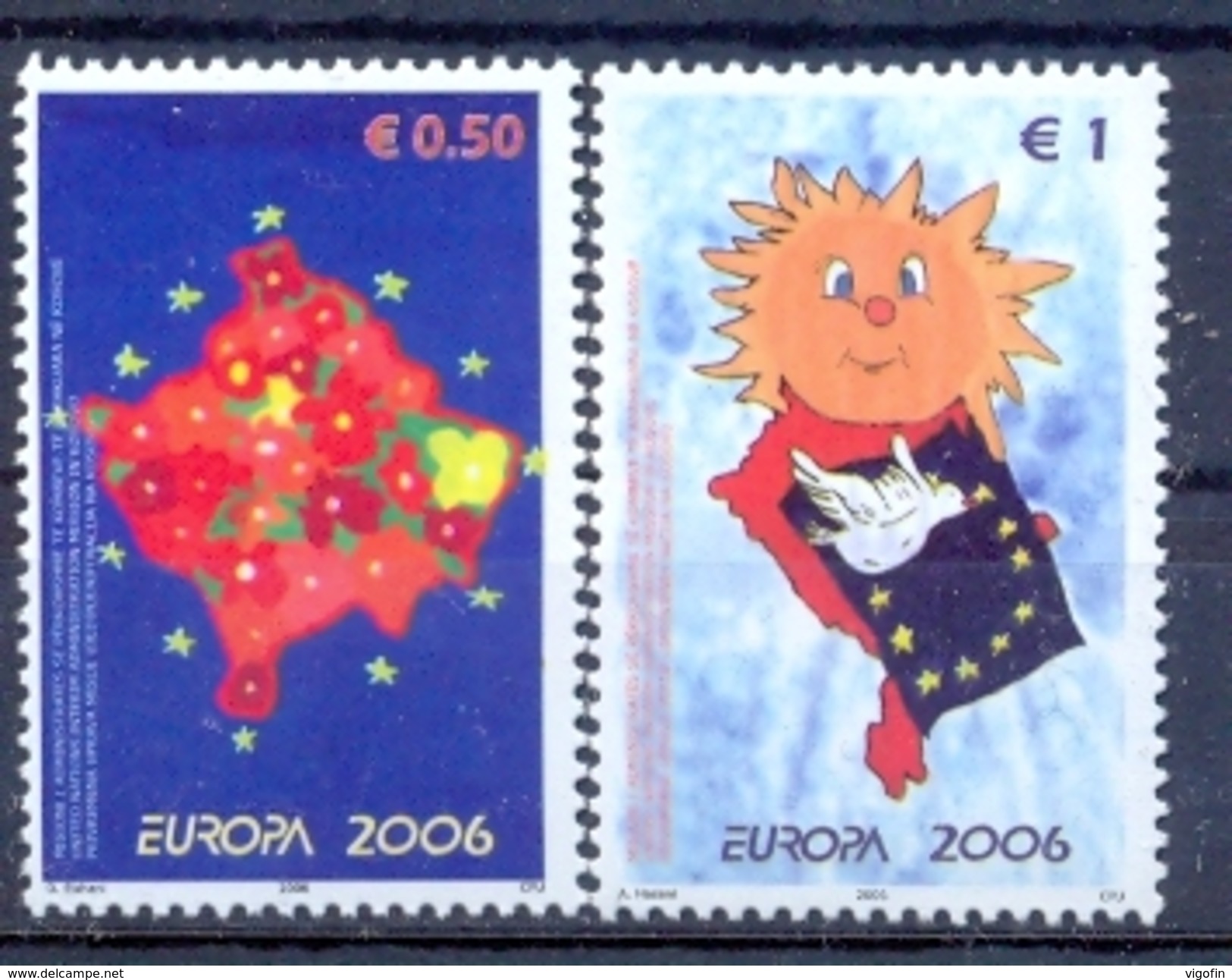 KOS 2006-43-4 EUROPA CEPT, KOSOVO,1 X 2v , MNH - Kosovo