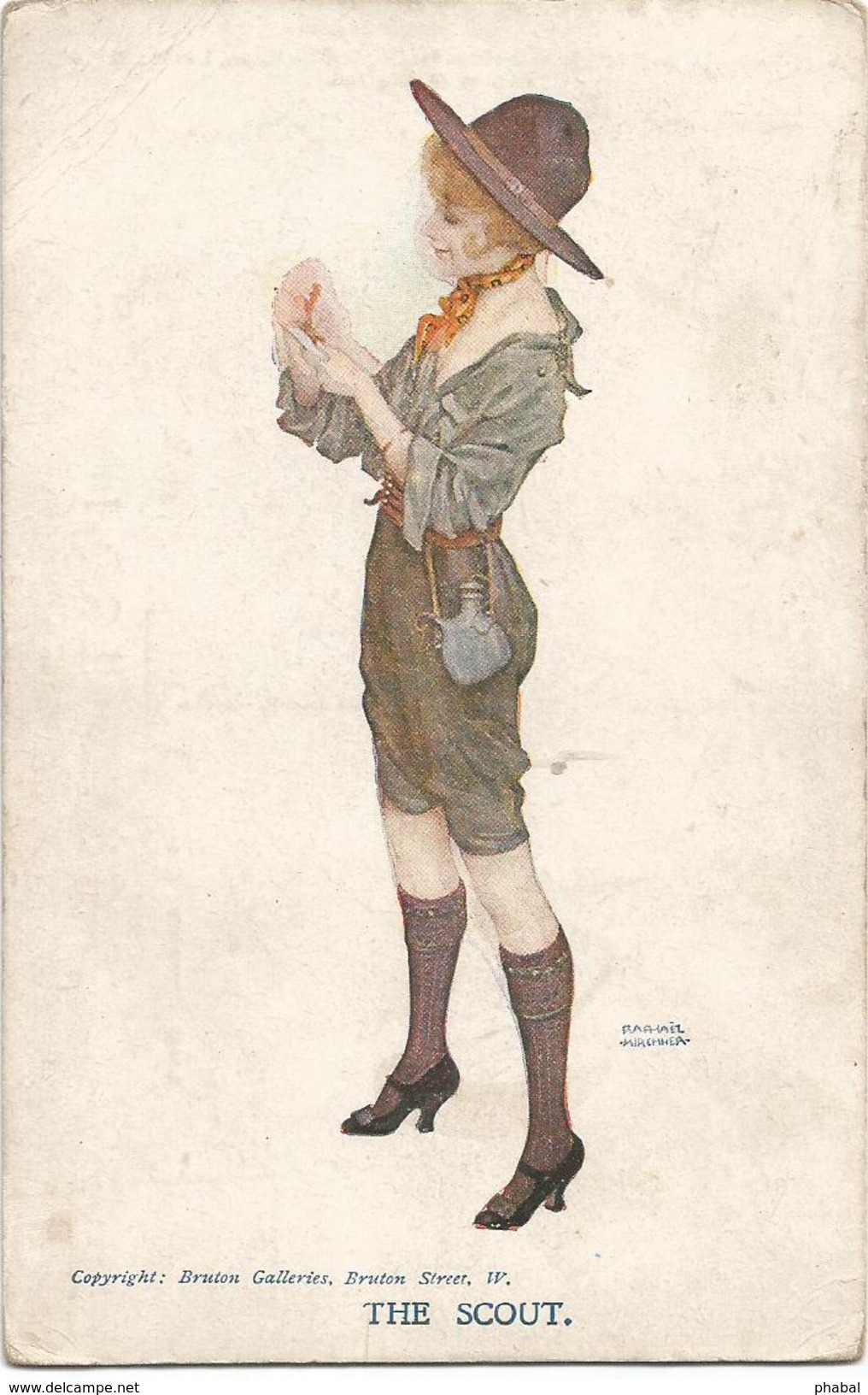 Raphael Kirchner, Scouts, The Scout, Old Postcard - Kirchner, Raphael