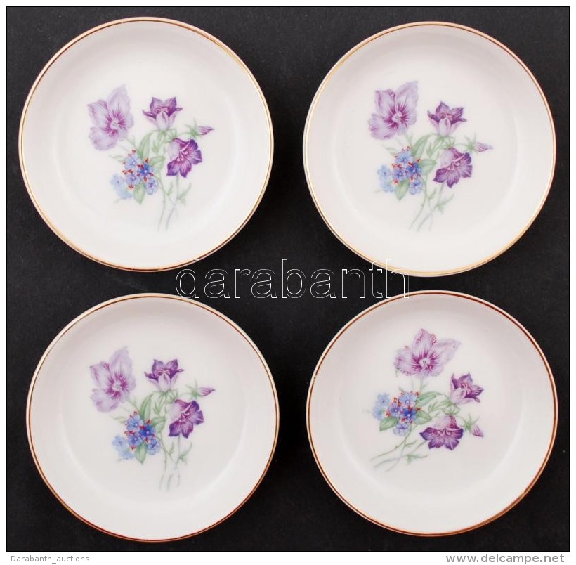 4 Db Rosenthal Porcel&aacute;n T&aacute;lka, Matric&aacute;s, Jelzett, Apr&oacute; Kop&aacute;snyomokkal, D: 8 Cm - Sonstige & Ohne Zuordnung