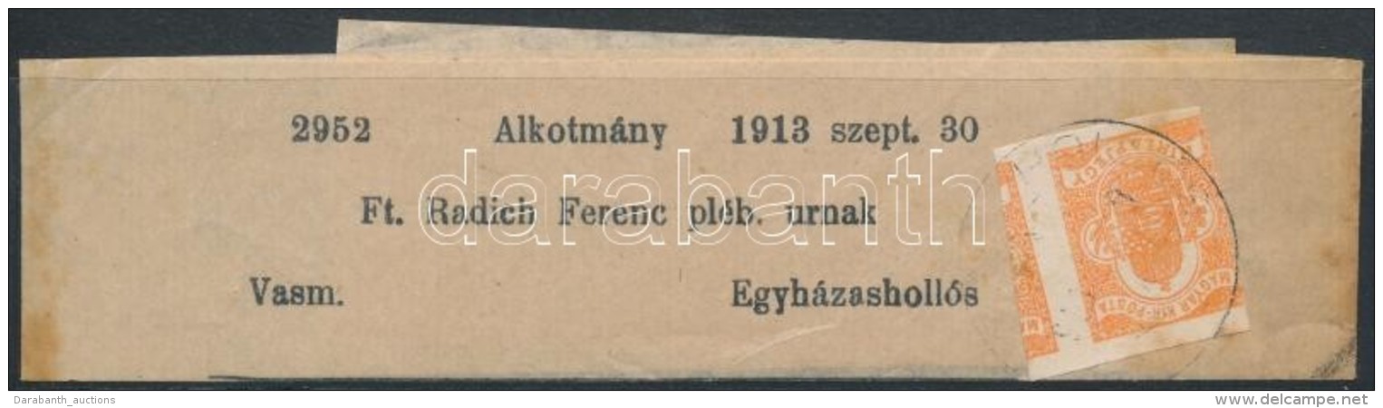 1913 Turul H&iacute;rlapb&eacute;lyeg Teljes C&iacute;mszalagon - Sonstige & Ohne Zuordnung