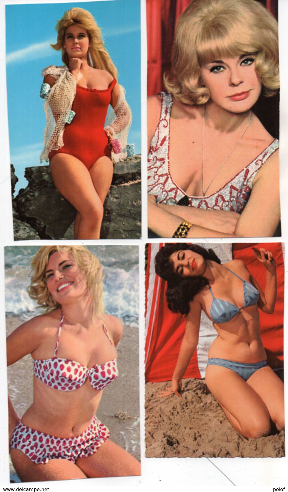 4 CP Retaillées - Pin Ups En Maillot De Bain (94393) - Pin-Ups