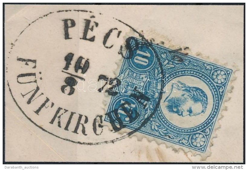 1871 R&eacute;znyomat 10kr 'P&Eacute;CS / F&Uuml;NFKIRGHEN' K&eacute;tnyelvÅ±, Luxus B&eacute;lyegz&eacute;s - Sonstige & Ohne Zuordnung