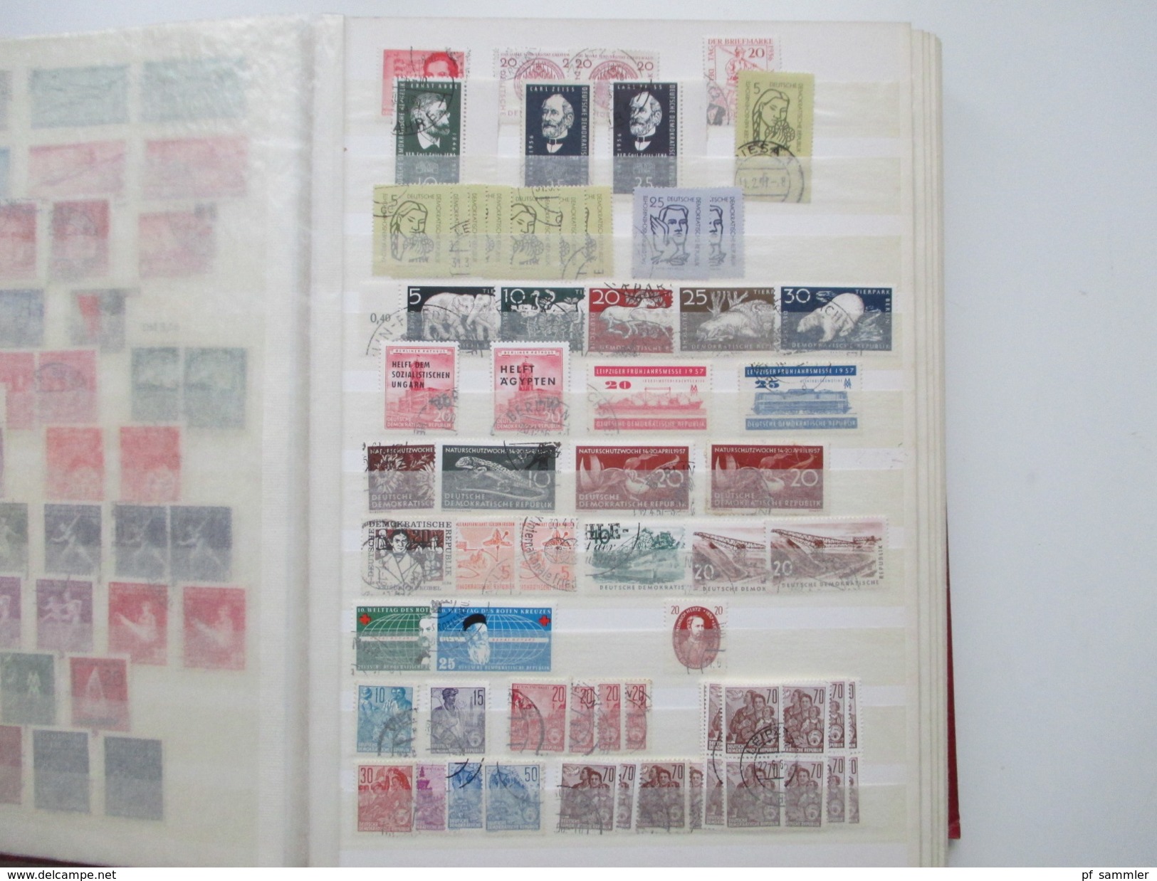 DDR Sammlung 1949 - 88 gestempelt mit vielen Marken und Sätze! Etliche Tagesstempel! Hoher Katalogwert!