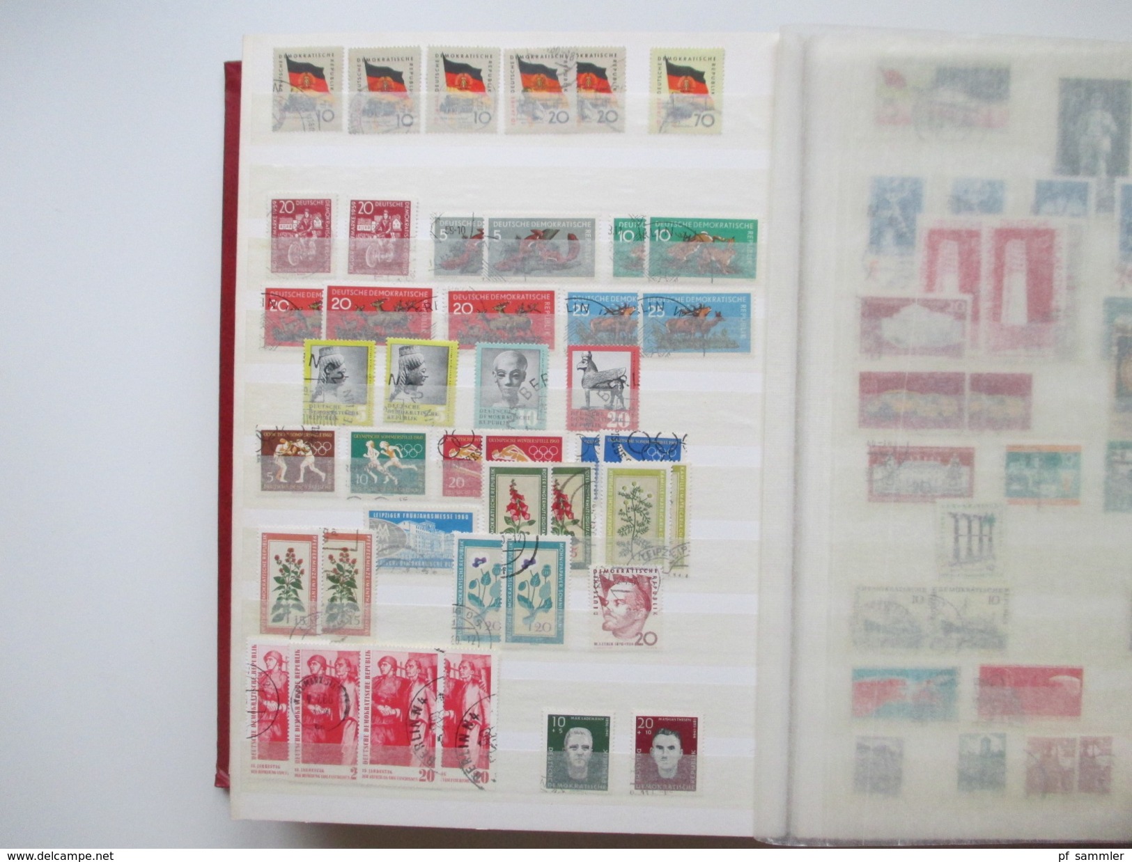 DDR Sammlung 1949 - 88 gestempelt mit vielen Marken und Sätze! Etliche Tagesstempel! Hoher Katalogwert!