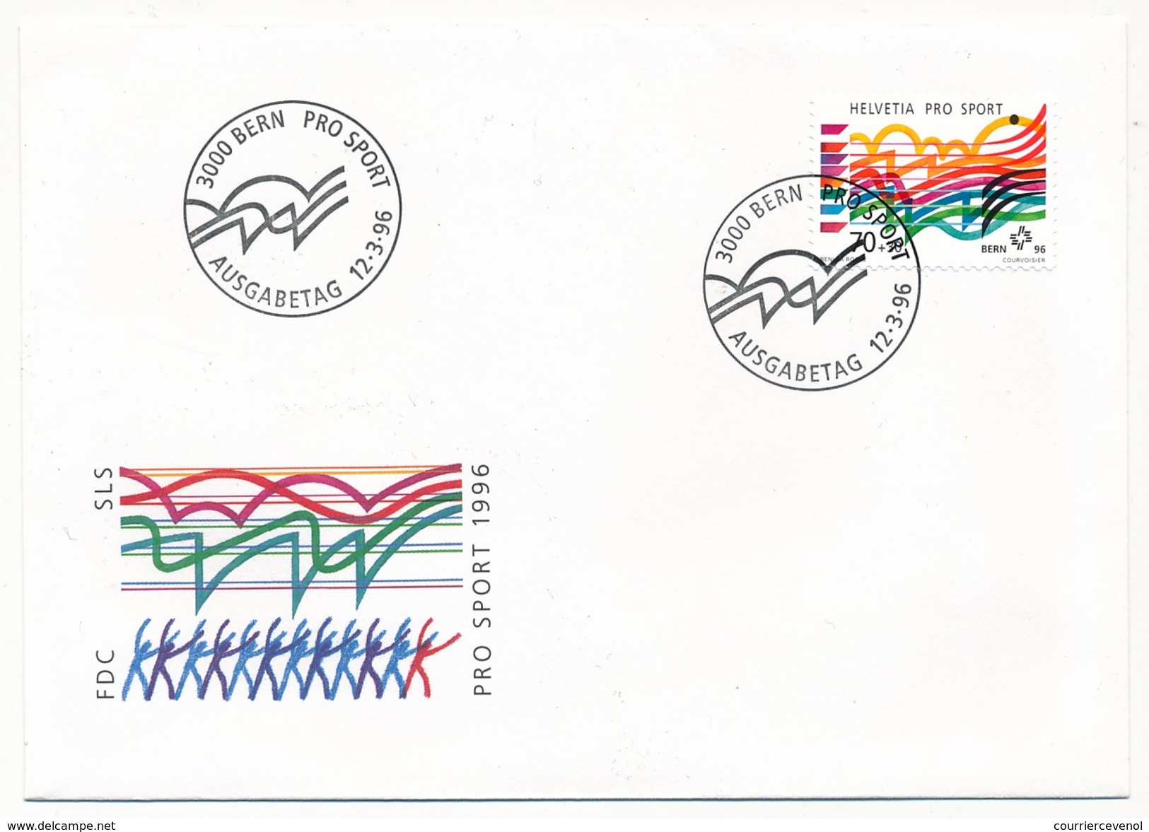 SUISSE -  FDC 1996 - Pro Sport - 2 Enveloppes - FDC