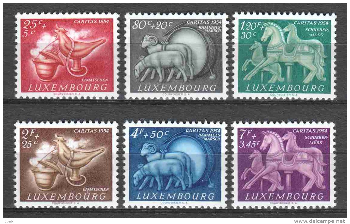 Luxemburg 1954 Mi 525-530 MNH - Ungebraucht