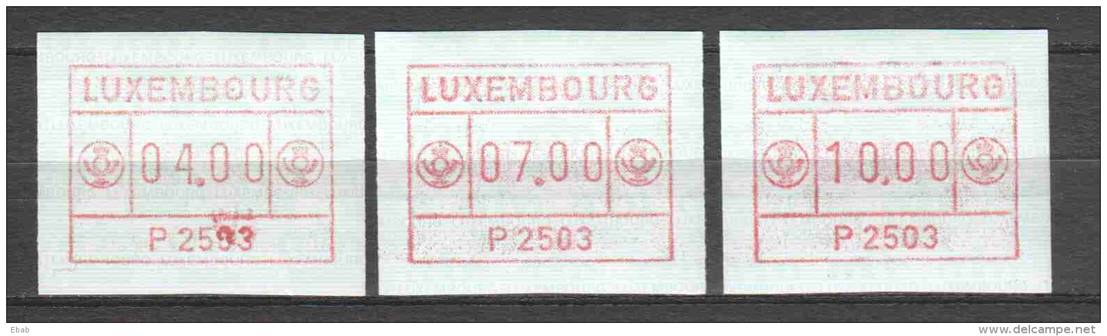 Luxemburg 1983 Automatmarken (2) - Frankeervignetten