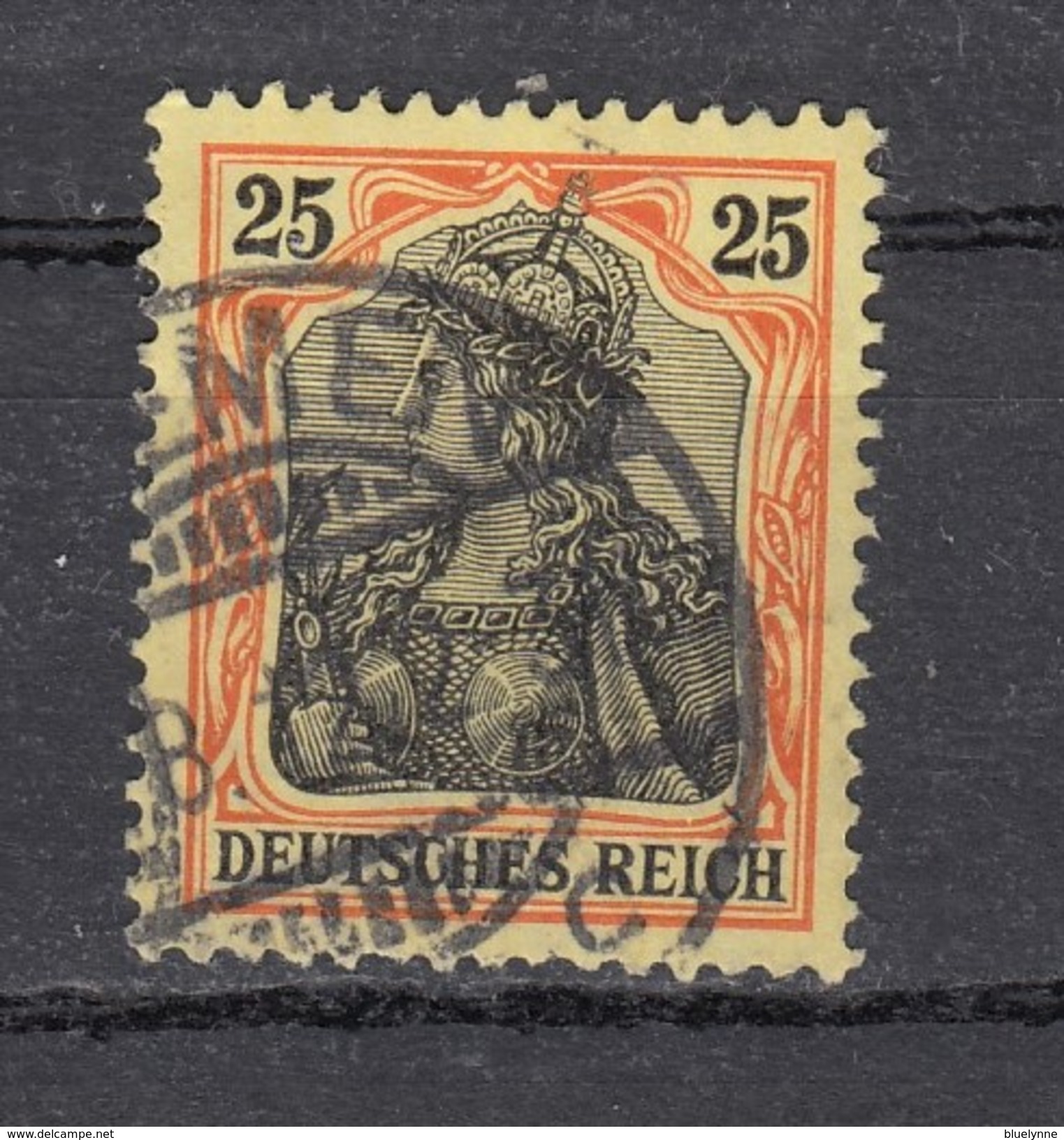 Deutsches Reich 25 Pf. Germania 1905 - "..emen" '12 Gestempelt - Gebraucht