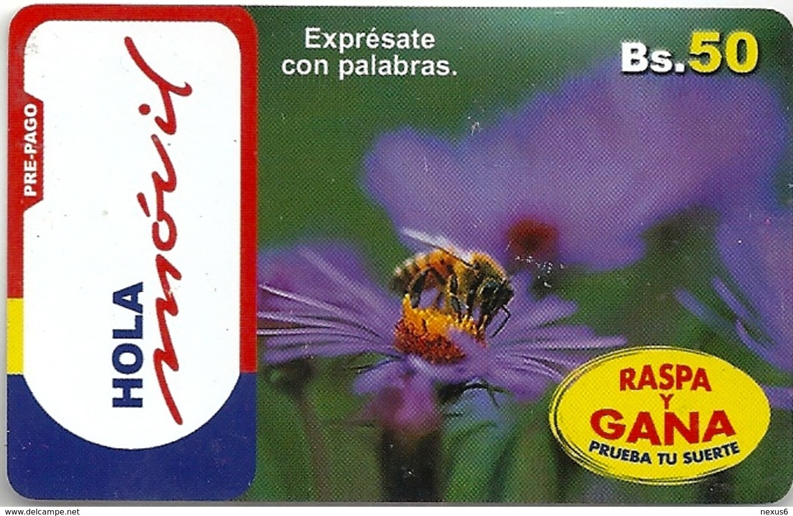 Bolivia - Cotas - Flower And Bee - 12.2003, 200.000ex, GSM Refill, Used - Bolivia