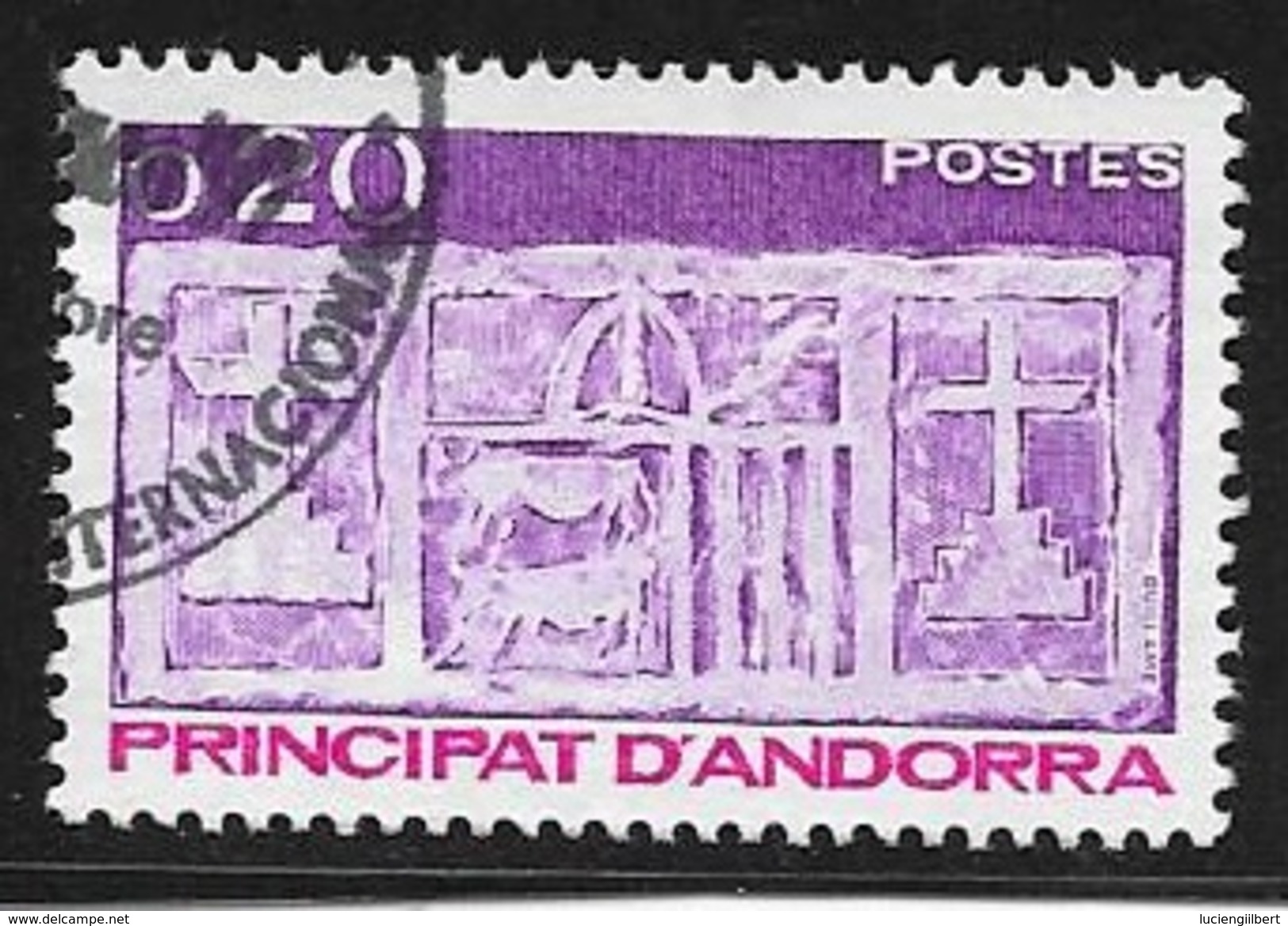 ANDORRE  -  TIMBRE N° 318  -   ECU PRIMITIF   -  OBLITERE -  1983 - Oblitérés