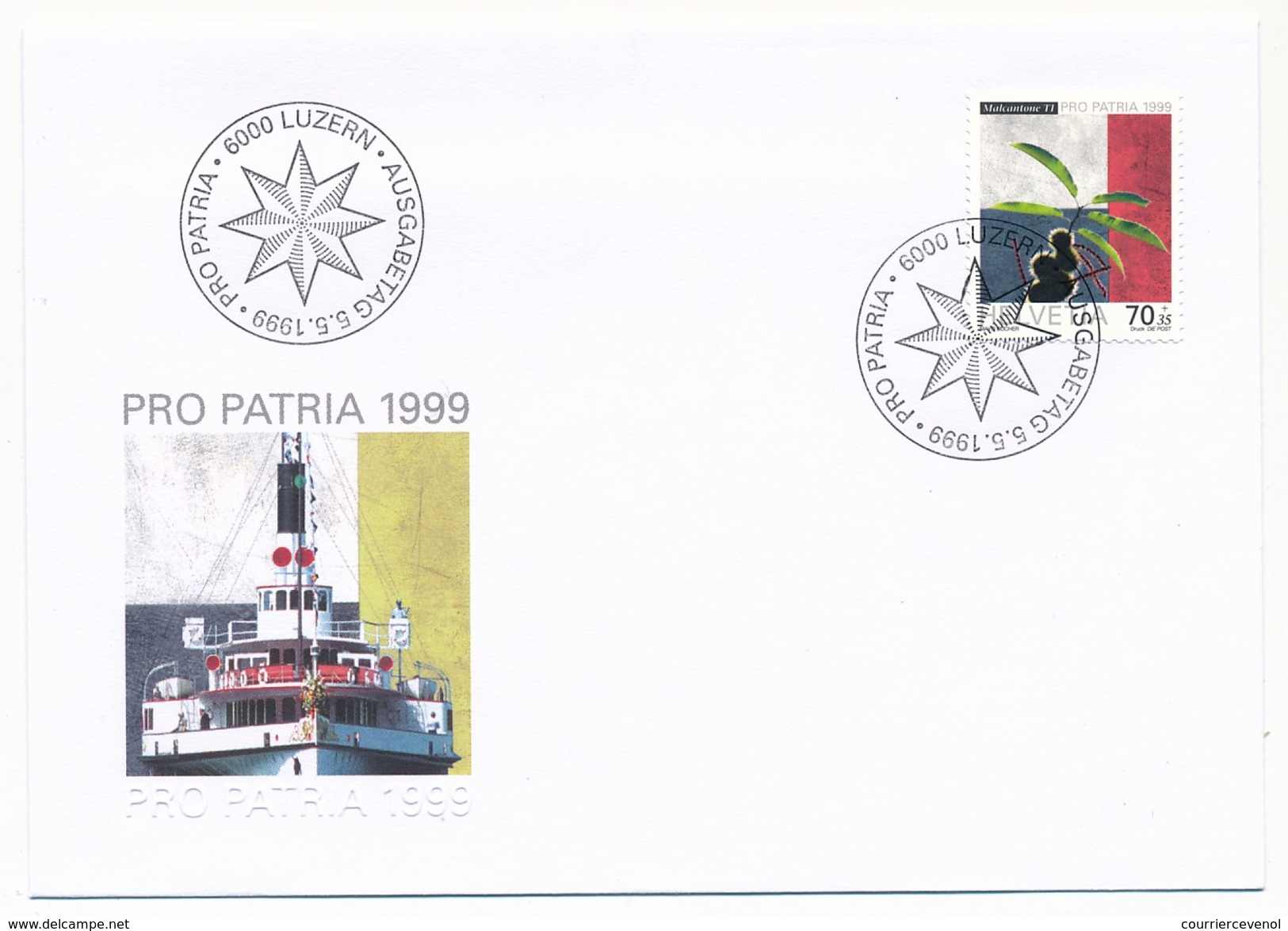SUISSE -  FDC 1999 - PRO PATRIA - 5 Enveloppes - Luzern - FDC