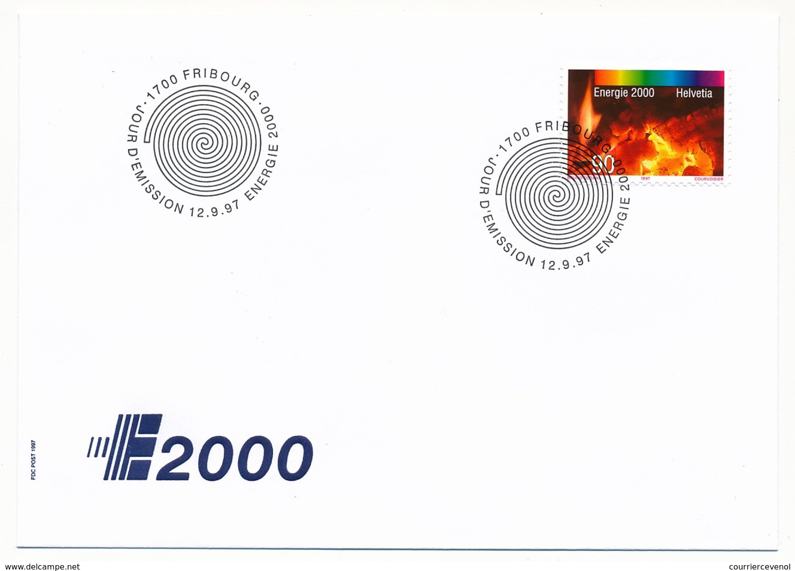 SUISSE -  FDC 1997 - Energie 2000 - 5 Enveloppes - Fribourg - FDC