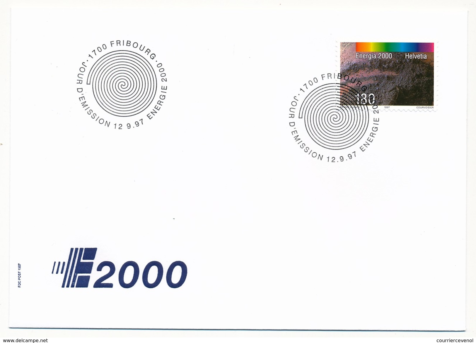 SUISSE -  FDC 1997 - Energie 2000 - 5 Enveloppes - Fribourg - FDC