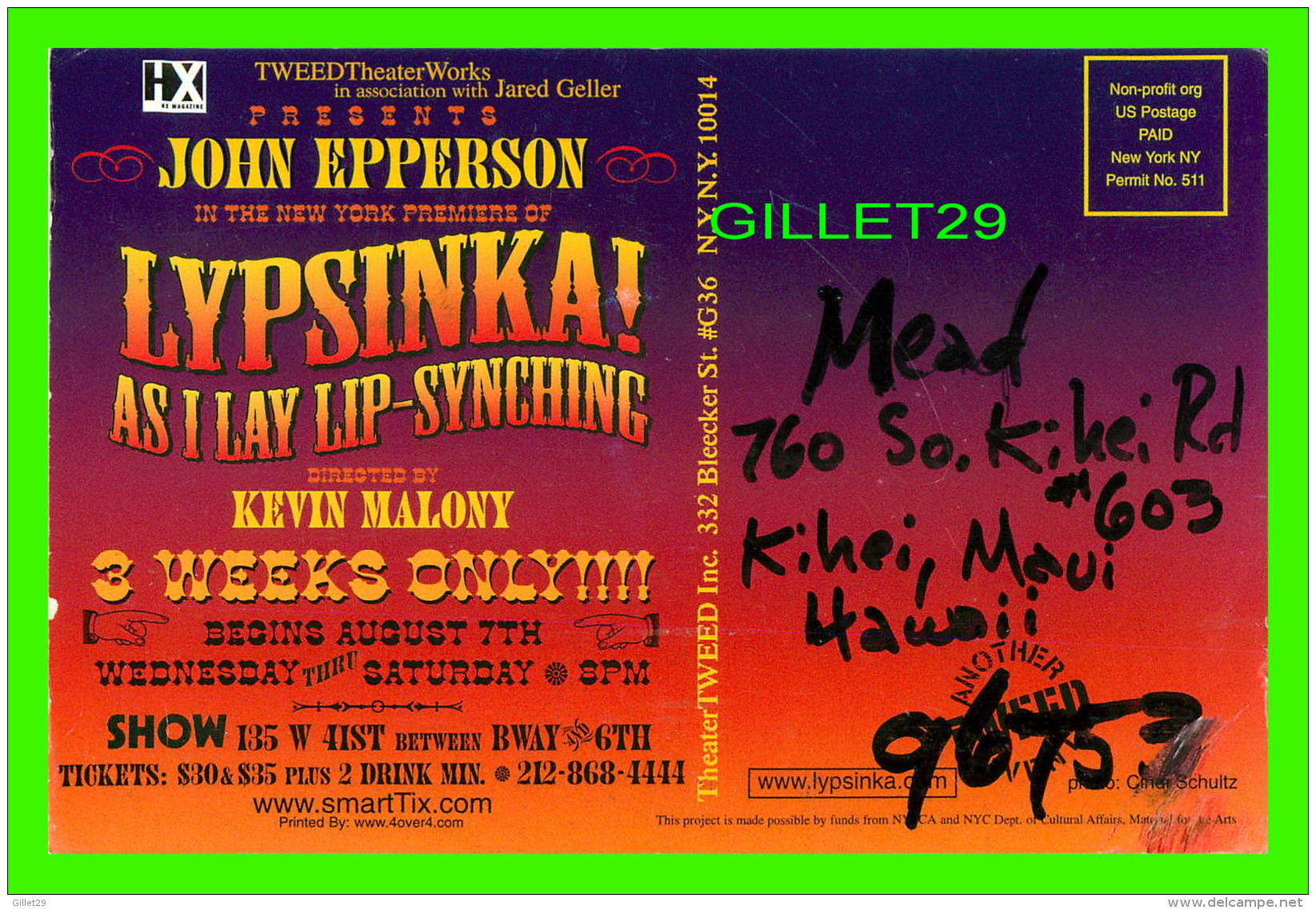 ARTISTES - JOHN EPPERSON IN LYPSINKA ! AS I LAY LIP-SYNCHING - - Artistes