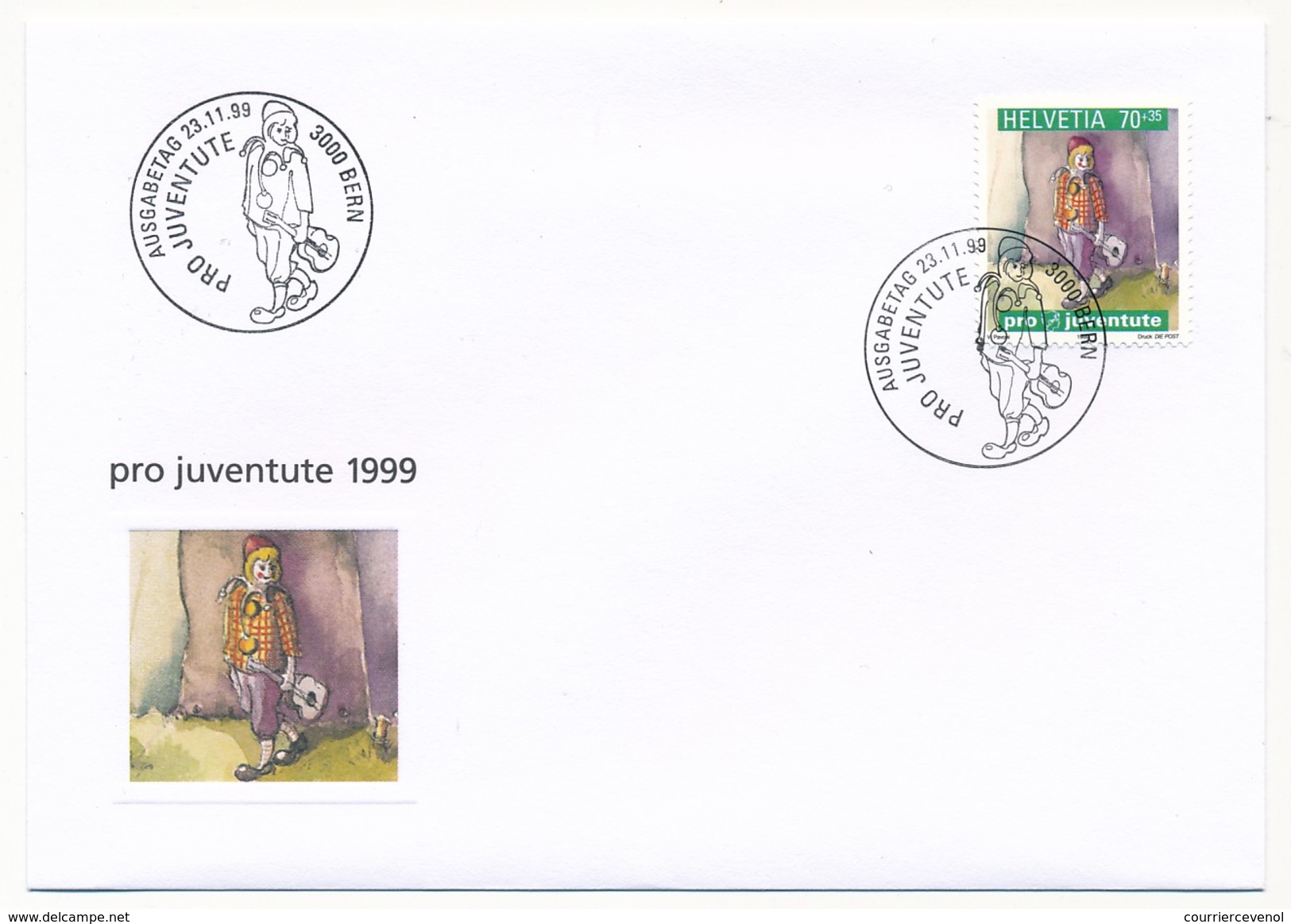 SUISSE -  FDC 1999 - PRO JUVENTUTE - 5 Enveloppes - BERNE - FDC